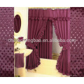 China supplier lace purfle double swag shower curtain with valance